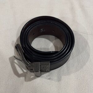 Men's Black and Brown Leather Reversible Levi Belt